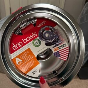 Range Kleen Drip Bowls - Heavy Duty Chrome (2pc) for gas stoves